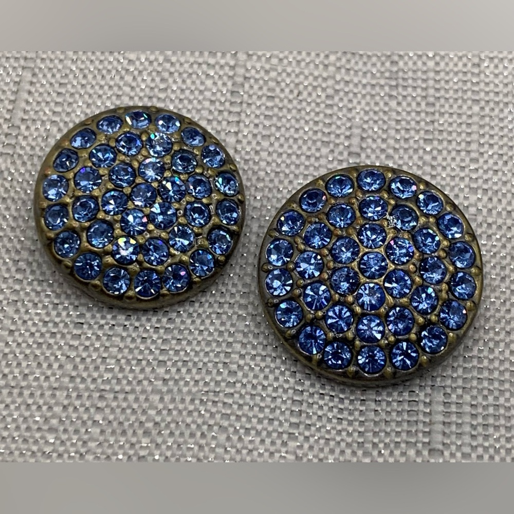 LIGHT BLUE BRONZE - Matching Snap Button Charms - Ginger Snaps & Co. Set of 2